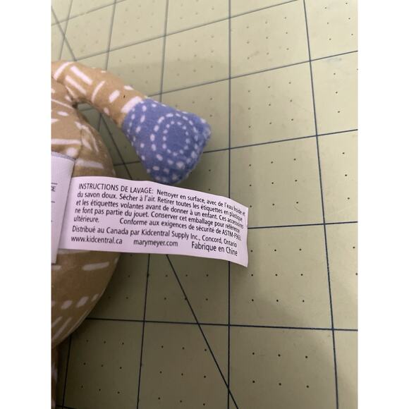 Mary Meyer Rattle Boho Elephant Plush Stuffed Animal Baby Toy Infant 5.5" Green - Picture 12 of 13